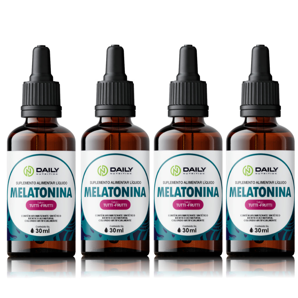 Melatonina Líquida 30ml Daily Nutrition – Sabor Tutti-Frutti Qualidade do Sono e Relaxamento