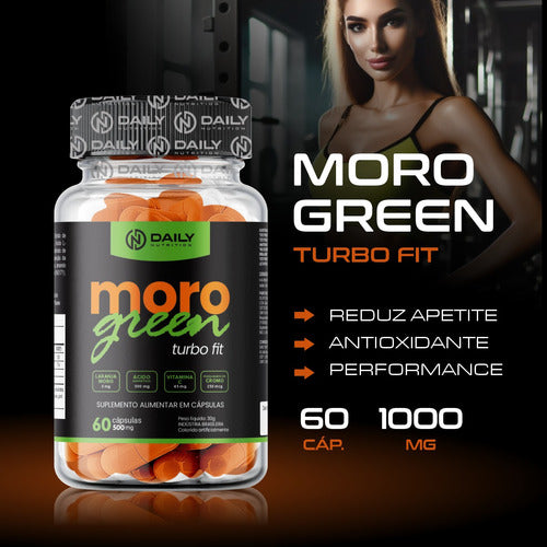 5x Moro Green Turbo Fit Com Ácido Clorogênico E Laranja Moro