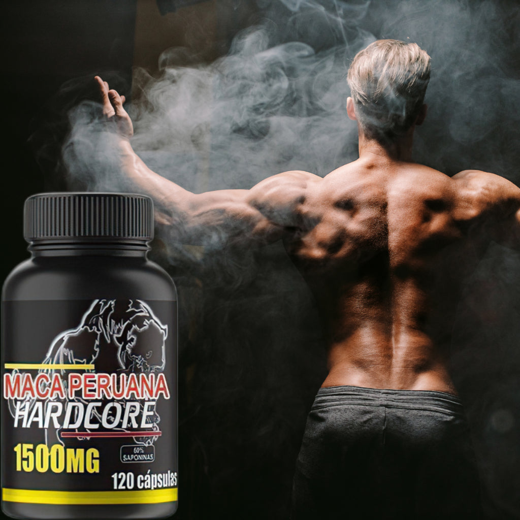 Maca Peruana Hardcore Premium Pura 100% Original 120 Cápsulas 1500 mg