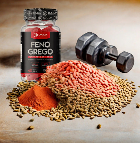 5x Feno Grego Com Boro Daily Nutrition 60 Cápsulas 500 Mg
