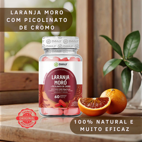 5x Laranja Moro E Picolinato De Cromo Suplemento Mastigável