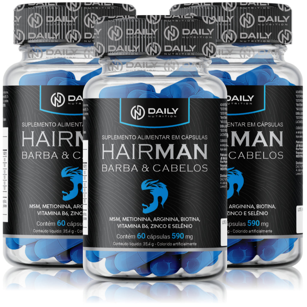 Suplemento Masculino HairMan para Barba e Cabelos Daily Nutrition