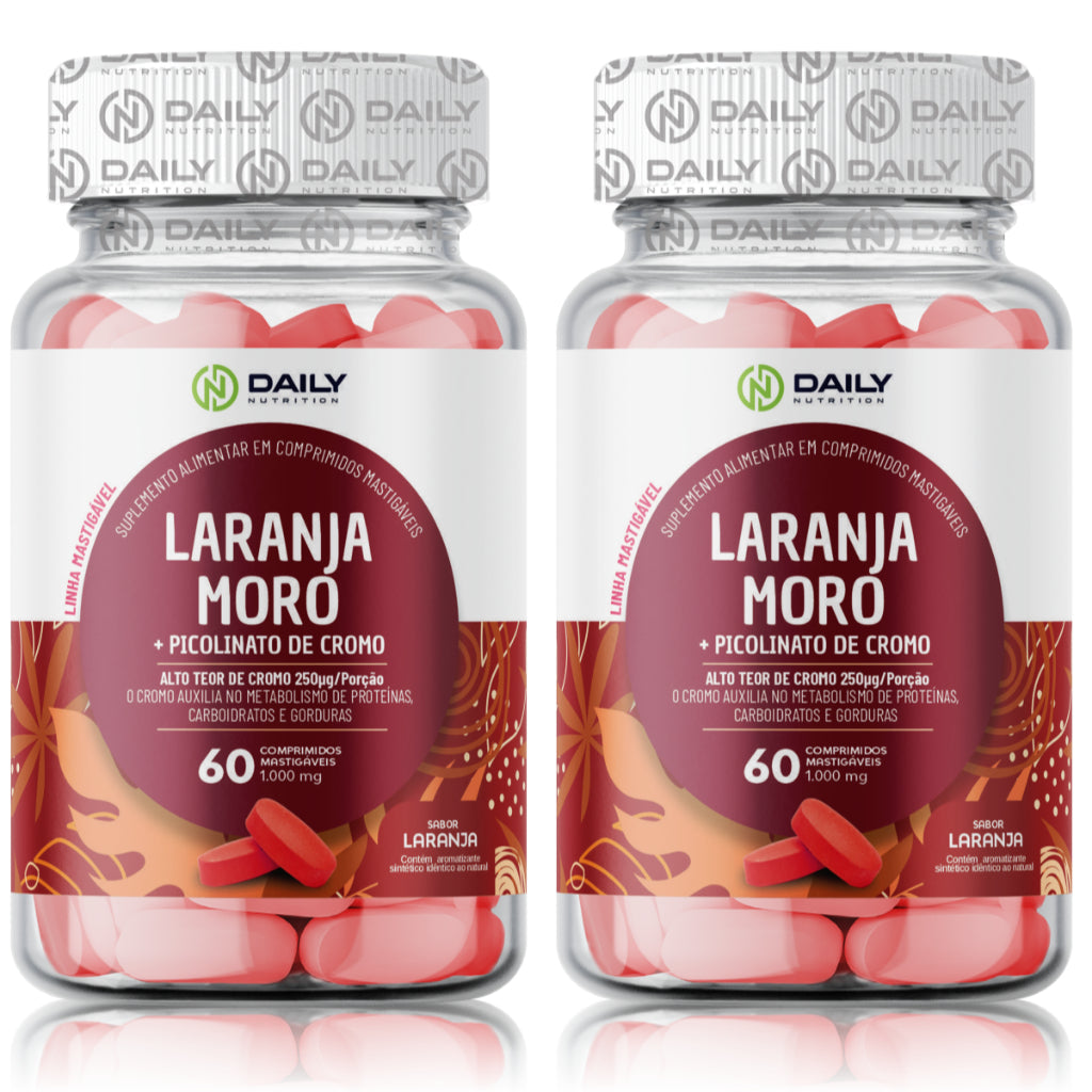 Laranja Moro Extrato com Picolinato de Cromo Suplemento Mastigável Daily Nutrition