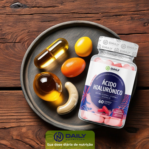 5x Ácido Hialurônico Com Biotina Vitamina C E B9 Nutrition