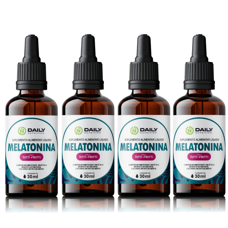 Melatonina Líquida 30ml Daily Nutrition – Sabor Tutti-Frutti Qualidade do Sono e Relaxamento