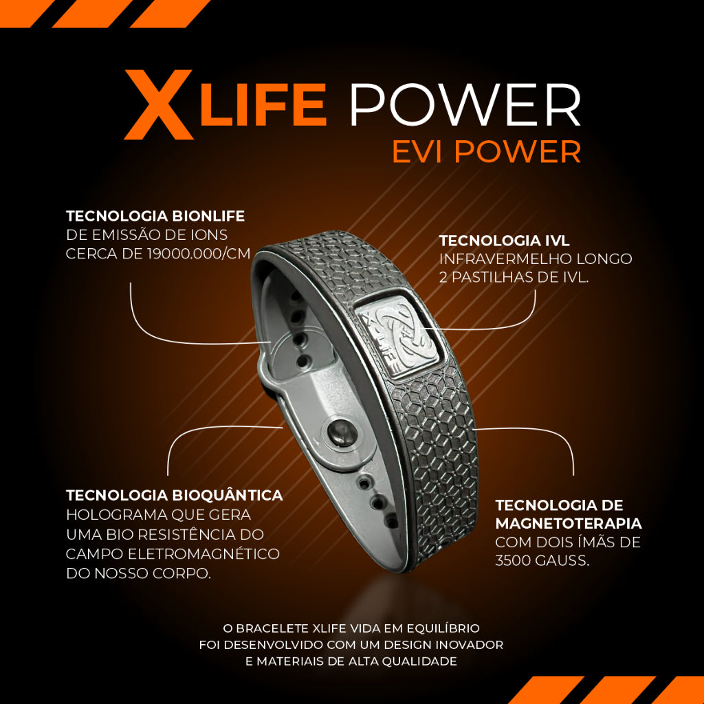 Pulseira Bracelete com Infravermelho e Tecnologia EVI Longo Neomídio XLife