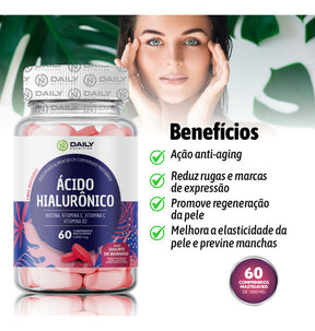 5x Ácido Hialurônico Com Biotina Vitamina C E B9 Nutrition
