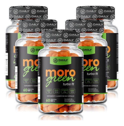 5x Moro Green Turbo Fit Com Ácido Clorogênico E Laranja Moro