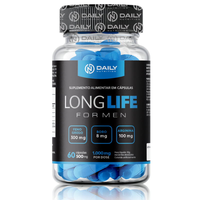 Suplemento Masculino Long Life for Men com Feno Grego Boro e Arginina Daily Nutrition