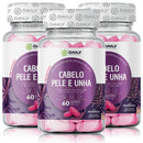 Cabelo, Pele e Unha Mastigável | Vitaminas com Zinco, Biotina e Ácido Hialurônico - Sabor Framboesa