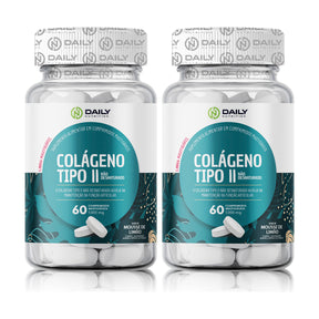 2x Suplementos Colágeno Tipo 2 Não Desnaturado 1000mg 60 Comprimidos Daily Nutrition