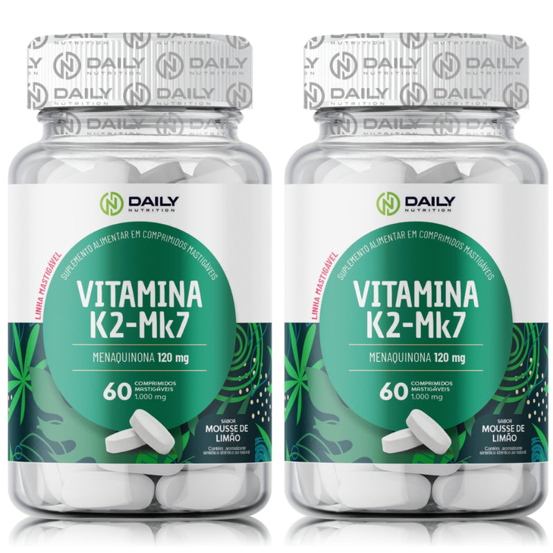 Vitamina K2-Mk7 Vegana Mastigável | Suplemento Mastigável para Vitamina D e Bem-Estar Diário
