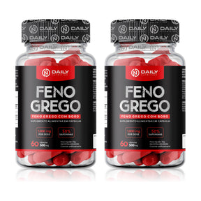 2x Suplementos Feno Grego c/ Boro 500mg 60 Cápsulas Daily Nutrition