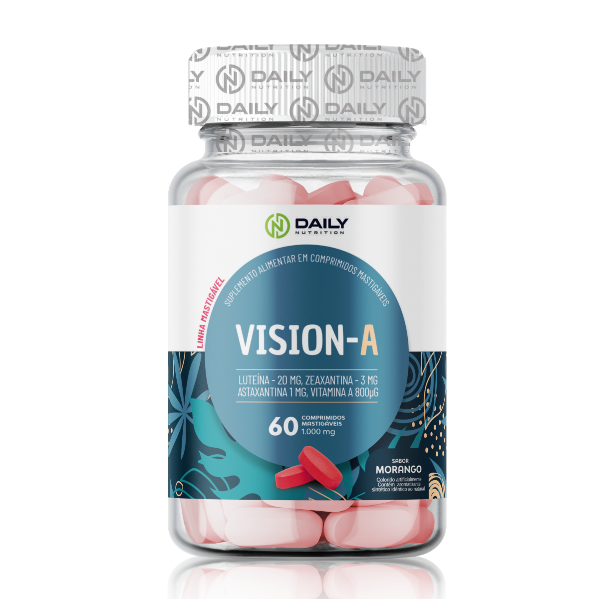 Vision-A Daily Nutrition Suplemento para Saúde Ocular com Luteína, Zeaxantina e Astaxantina