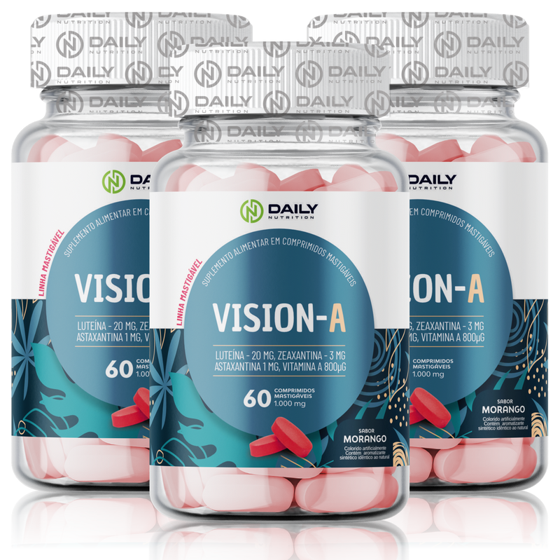 Vision-A Daily Nutrition Suplemento para Saúde Ocular com Luteína, Zeaxantina e Astaxantina