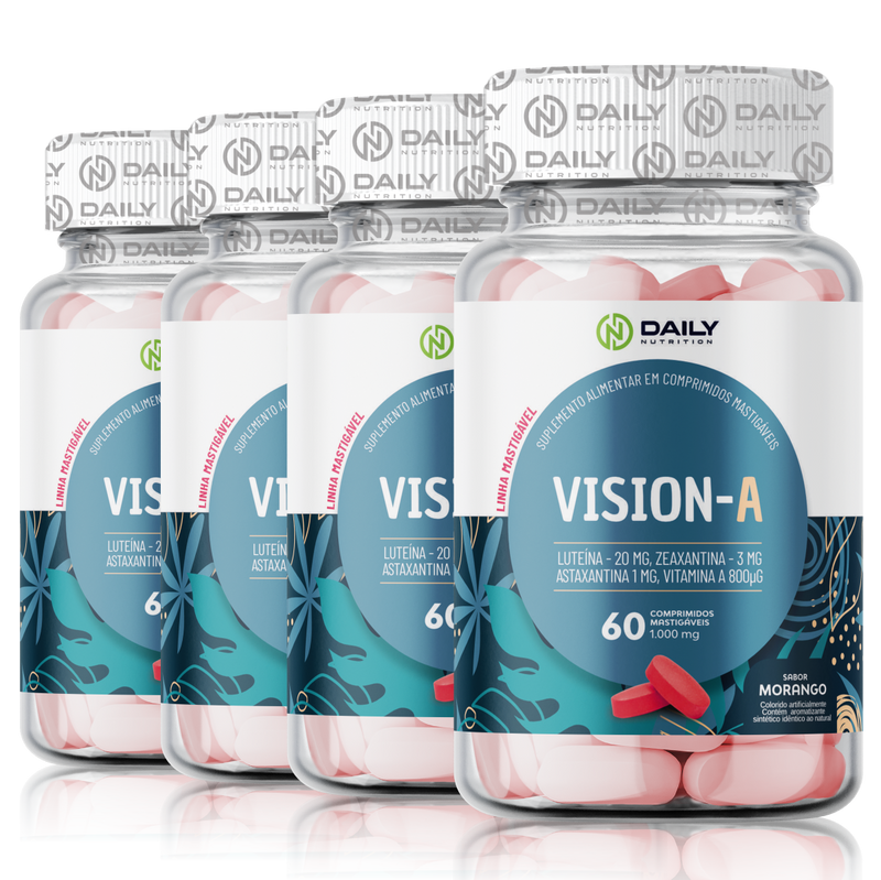Vision-A Daily Nutrition Suplemento para Saúde Ocular com Luteína, Zeaxantina e Astaxantina