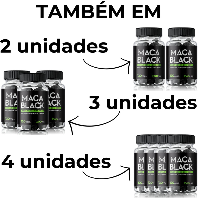 Maca Peruana Maca Negra com Boro Daily Nutrition Suplemento Alimentar 120 cápsulas 1500 mg