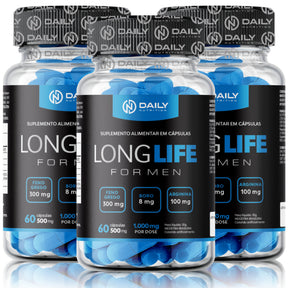 Suplemento Masculino Long Life for Men com Feno Grego Boro e Arginina Daily Nutrition