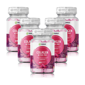 5x Suplementos Colageno c/ Ácido Hialurônico 1200mg 60 Comprimidos Daily Nutrition