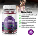 5x Suplementos Trans Resveratrol 590mg 60 Cápsulas Daily Nutrition